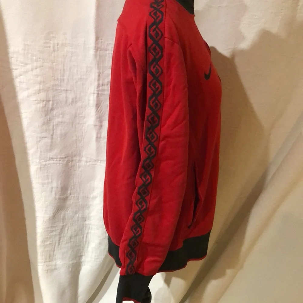 Nike Lebron sample red and dark gray zip up‎ jacket, size large